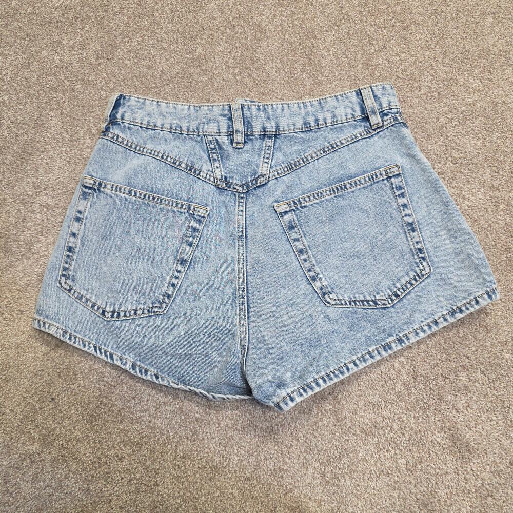 90s Vintage Retro Acid Wash Jean Everyday Shorts H&M Divided High Rise sz 6